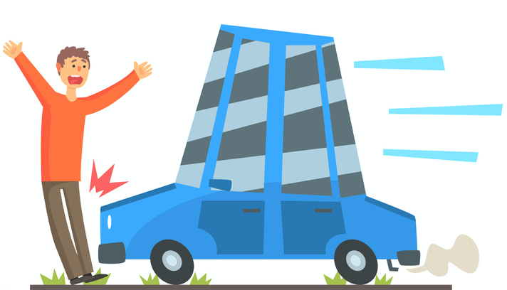 乗り物（自動車、電車、航空機、船舶など）との接触、衝突等の交通事故によるケガ