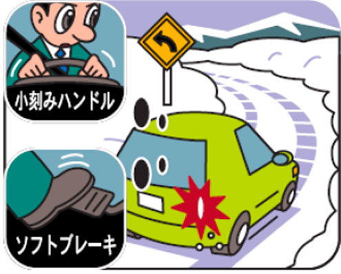 ハンドルやブレーキなどの操作は慎重に行う