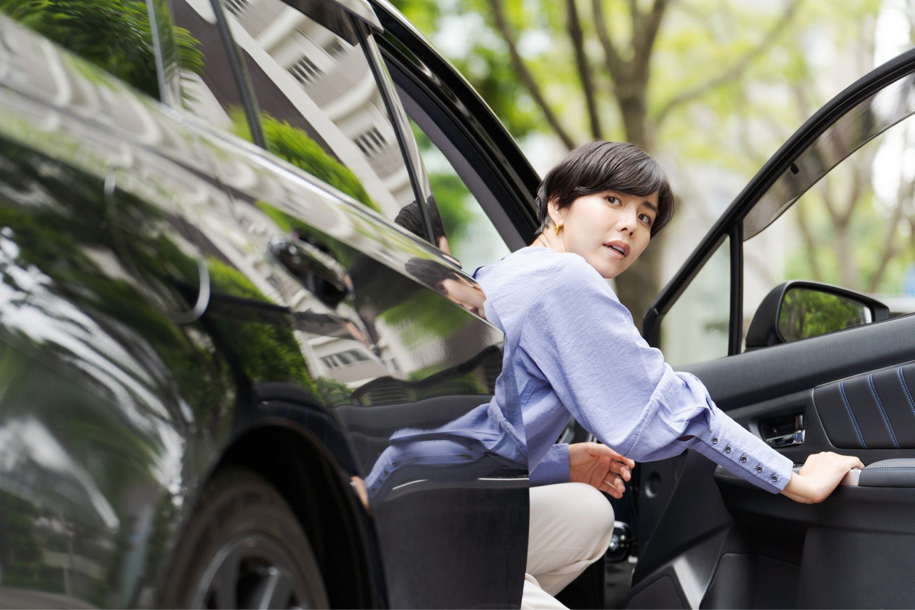 駐車時も降車時も「ドアがぶつからないかを意識して」